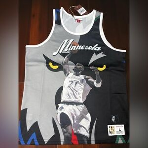 Mitchell & Ness Timberwolves Kevin Garnett Jersey Tank Top Size L BNWT NBA HEAT!